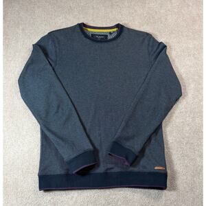 Ted Baker Navy Blue Textured Crewneck Sweater Men's - Size TED 1 (XS)